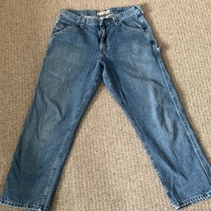 Lee Brand Carpenter jeans. Fits, women’s size 12. Light fade denim